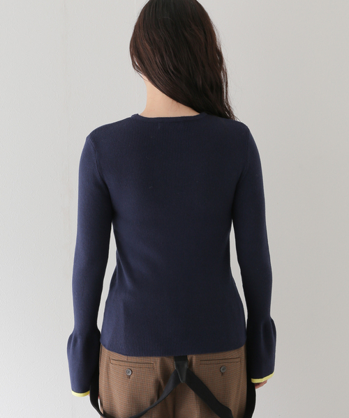 COMMRE（コムル）の「【COMMRE / コムル】ベルスリーブニットプルオーバー（ニット/セーター・レディース・ブラウン/ベージュ/ネイビー・FREE）」の16枚目の写真