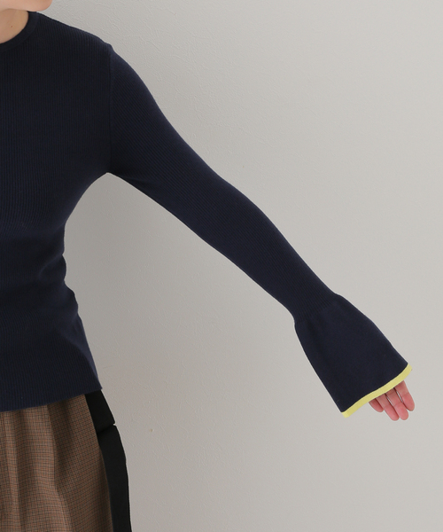 COMMRE（コムル）の「【COMMRE / コムル】ベルスリーブニットプルオーバー（ニット/セーター・レディース・ブラウン/ベージュ/ネイビー・FREE）」の19枚目の写真