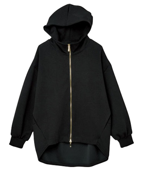 RANAN（ラナン）の「スポンディッシュダンボールジップパーカー（パーカー・レディース・ブラック/ブルー/ホワイト・M/LL/L）」の8枚目の写真