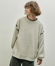 JUNRED | 配色ニットプルオーバー(ニット/セーター)