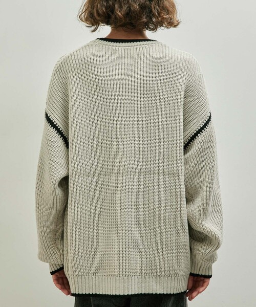 JUNRED（ジュンレッド）の「配色ニットプルオーバー（ニット/セーター・メンズ・ベージュ系その他/ブラック/ブルー・M/L）」の17枚目の写真