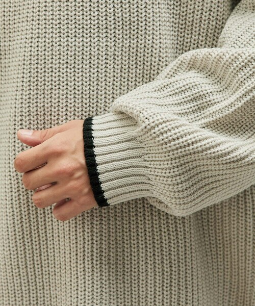 JUNRED（ジュンレッド）の「配色ニットプルオーバー（ニット/セーター・メンズ・ベージュ系その他/ブラック/ブルー・M/L）」の19枚目の写真