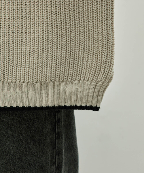 JUNRED（ジュンレッド）の「配色ニットプルオーバー（ニット/セーター・メンズ・ベージュ系その他/ブラック/ブルー・M/L）」の20枚目の写真
