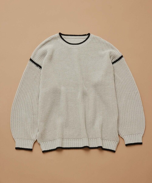 JUNRED（ジュンレッド）の「配色ニットプルオーバー（ニット/セーター・メンズ・ベージュ系その他/ブラック/ブルー・M/L）」の22枚目の写真