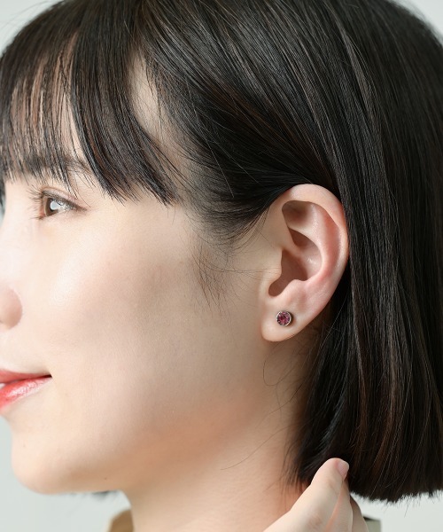 Fun & Daily（ファンアンドデイリー）の「F&D : カラーストーンマグネットクリップ（イヤリング・レディース・イエロー/ブラック/ブルー/クリア/グリーン/ピンク/レッド/ライトブルー・FREE）」の16枚目の写真