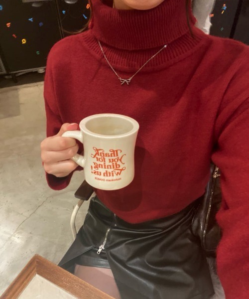 Miniministore(ミニミニストア)の「【新カラー追加】タートルネックニット レディース 秋冬服(ニット/セーター・レディース・アイボリー/ダークグレー/ブルー/レッド/ベージュ/モカ/ブラック/ネイビー/ライトグレー・フリー)」の11枚目の写真