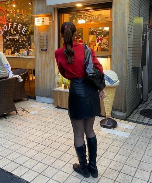 Miniministore(ミニミニストア)の「【新カラー追加】タートルネックニット レディース 秋冬服(ニット/セーター・レディース・アイボリー/ダークグレー/ブルー/レッド/ベージュ/モカ/ブラック/ネイビー/ライトグレー・フリー)」の15枚目の写真