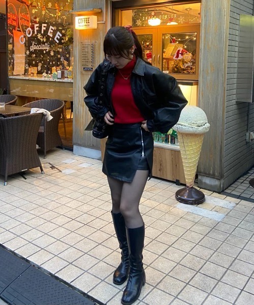 Miniministore(ミニミニストア)の「【新カラー追加】タートルネックニット レディース 秋冬服(ニット/セーター・レディース・アイボリー/ダークグレー/ブルー/レッド/ベージュ/モカ/ブラック/ネイビー/ライトグレー・フリー)」の16枚目の写真