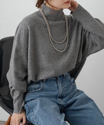 ハイネックニットプルオーバー
