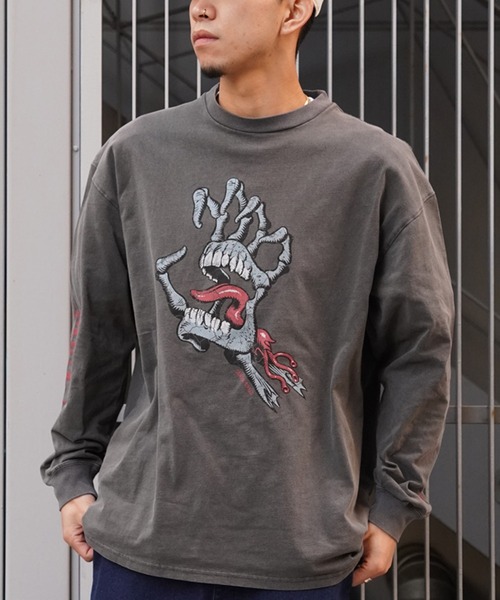 SANTA CRUZ（サンタクルーズ）の「【ムラサキスポーツ限定】SANTACRUZ/サンタクルーズ ロンTee オーバーサイズ フロントプリント ユニセックス 502241401（Tシャツ/カットソー・メンズ・ブラック/ブラック系その他/ブラック系その他4/ブラック系その他2/ブラック系その他3・M/L/XL）」の4枚目の写真