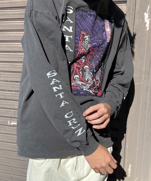 SANTA CRUZ（サンタクルーズ）の「【ムラサキスポーツ限定】SANTACRUZ/サンタクルーズ ロンTee オーバーサイズ フロントプリント ユニセックス 502241401（Tシャツ/カットソー・メンズ・ブラック/ブラック系その他/ブラック系その他4/ブラック系その他2/ブラック系その他3・M/L/XL）」の14枚目の写真