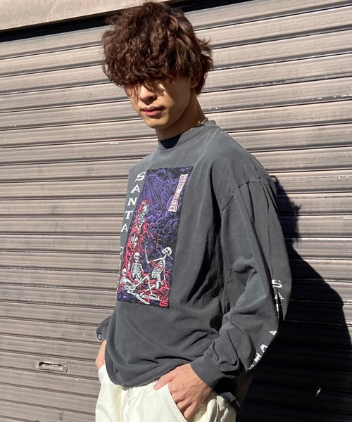 SANTA CRUZ（サンタクルーズ）の「【ムラサキスポーツ限定】SANTACRUZ/サンタクルーズ ロンTee オーバーサイズ フロントプリント ユニセックス 502241401（Tシャツ/カットソー・メンズ・ブラック/ブラック系その他/ブラック系その他4/ブラック系その他2/ブラック系その他3・M/L/XL）」の6枚目の写真