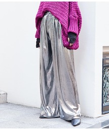 Settimissimo | ITALYメタリックグリッター フレアパンツ(その他パンツ)