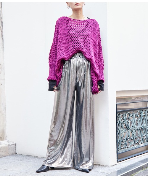 Settimissimo（セッティミッシモ）の「ITALYメタリックグリッター フレアパンツ（その他パンツ・レディース・シルバー・FREE）」の12枚目の写真