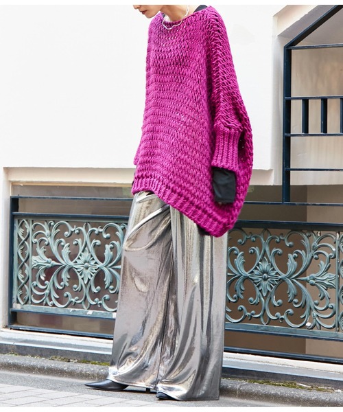 Settimissimo（セッティミッシモ）の「ITALYメタリックグリッター フレアパンツ（その他パンツ・レディース・シルバー・FREE）」の10枚目の写真