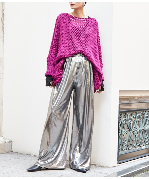 Settimissimo（セッティミッシモ）の「ITALYメタリックグリッター フレアパンツ（その他パンツ・レディース・シルバー・FREE）」の9枚目の写真