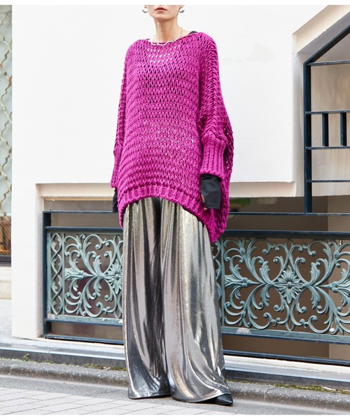 Settimissimo（セッティミッシモ）の「ITALYメタリックグリッター フレアパンツ（その他パンツ・レディース・シルバー・FREE）」の8枚目の写真