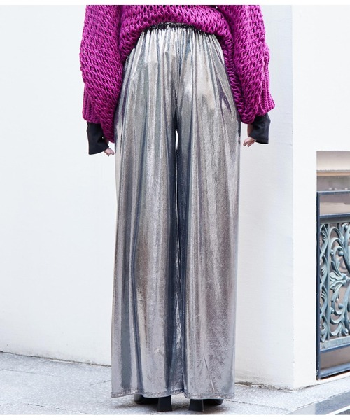 Settimissimo（セッティミッシモ）の「ITALYメタリックグリッター フレアパンツ（その他パンツ・レディース・シルバー・FREE）」の7枚目の写真