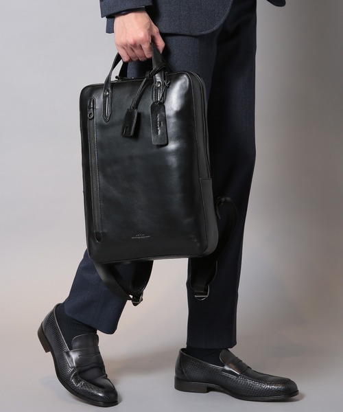 CROWDED CLOSET(クラウデッドクローゼット)の「【JOYA/ジョヤ】リアルレザー2WAYリュックサック(バックパック/リュック・メンズ・ブラック/キャメル・FREE)」の2枚目の写真