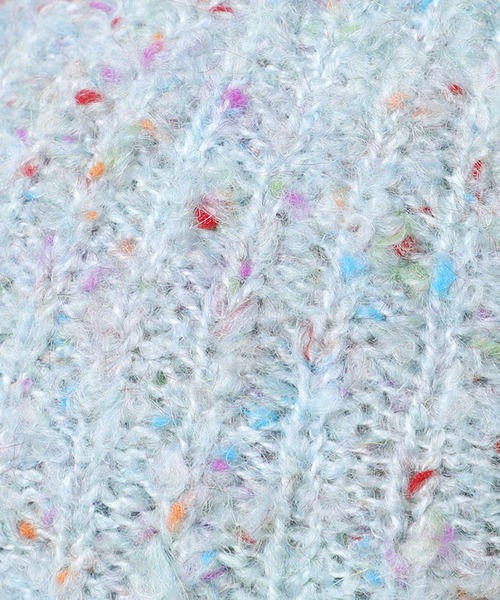 14+(イチヨンプラス)の「ブークレ耳付ウィンター(ニットキャップ/ビーニー・レディース・ブラック/グレー/レッド/ベージュ/イエロー/サーモンピンク/パープル/グレー系2・KIDS FREE/FREE)」の11枚目の写真