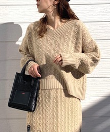 Q | ケーブルニット(ニット/セーター)