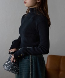 ap retro | 袖ボタンハイネックニット / リブハイネックニット(ニット/セーター)