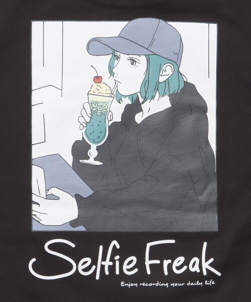 TIMELY WARNING（タイムリーワーニング）の「【SELFIE GIRL】イラストバックプリントビックシルエットロンT（Tシャツ/カットソー・メンズ・その他2/その他1/ホワイト/ブラック/その他3/その他5/その他4/その他6・LARGE/MEDIUM）」の22枚目の写真