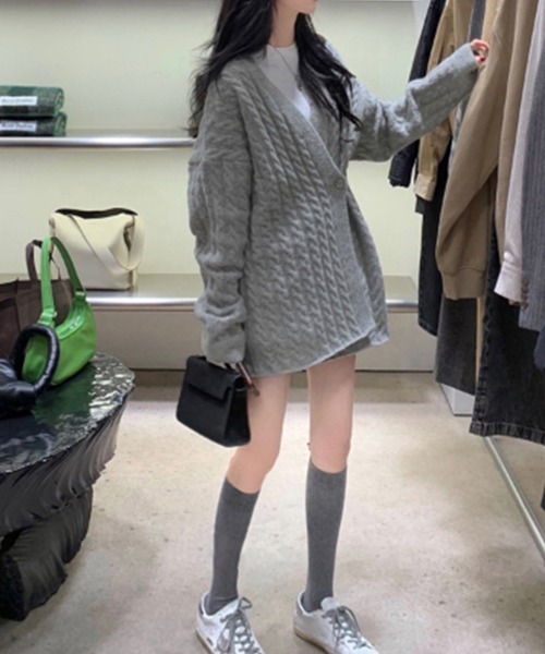 Miniministore(ミニミニストア)の「セットアップ レディース 韓国 きれいめ(ニット/セーター・レディース・グレー/アイボリー/ピンク・フリー)」の18枚目の写真