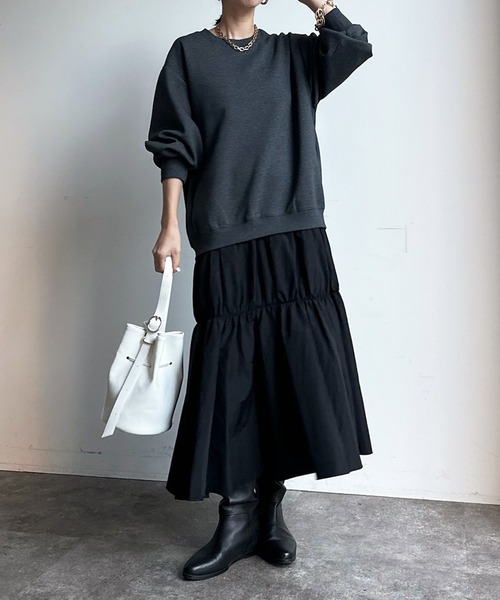 DouDou（ドゥドゥ）の「バックジップドッキングワンピース（ワンピース・レディース・グレー/アイボリー/ブラック・FREE/TM）」の18枚目の写真