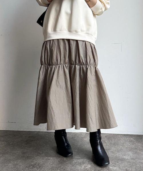 DouDou（ドゥドゥ）の「バックジップドッキングワンピース（ワンピース・レディース・グレー/アイボリー/ブラック・FREE/TM）」の15枚目の写真