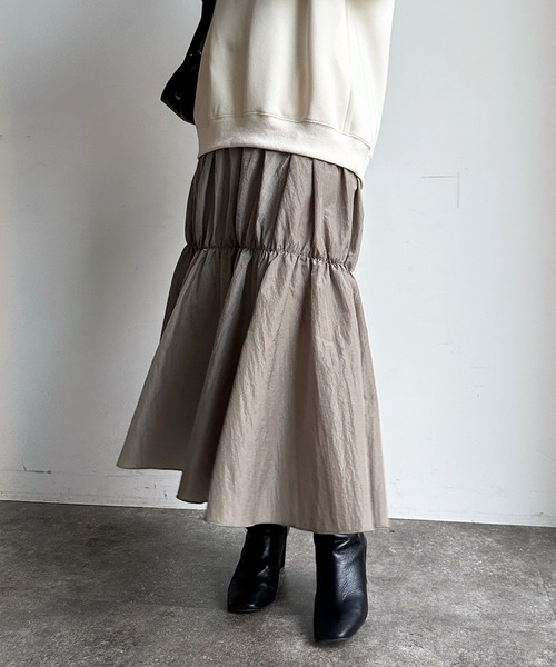 DouDou（ドゥドゥ）の「バックジップドッキングワンピース（ワンピース・レディース・グレー/アイボリー/ブラック・FREE/TM）」の16枚目の写真