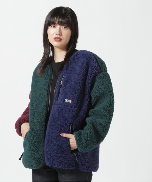 MANASTASH(マナスタッシュ)の「MANASTASH/マナスタッシュ/PONGO JACKET(ノーカラーコート・レディース・ナチュラル/その他/その他19/ネイビー/ダークグリーン系・M)」の5枚目の写真