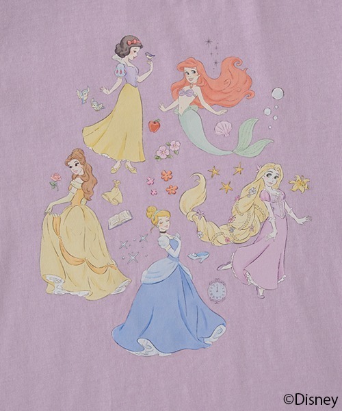 Lycee mine(リセマイン)の「【Disney Princess】【型崩れしないやわらかコットン】 Tシャツ(Tシャツ/カットソー・キッズ・オフホワイト/サックスブルー/ラベンダー・100cm/120cm/130cm/140cm/110cm)」の14枚目の写真