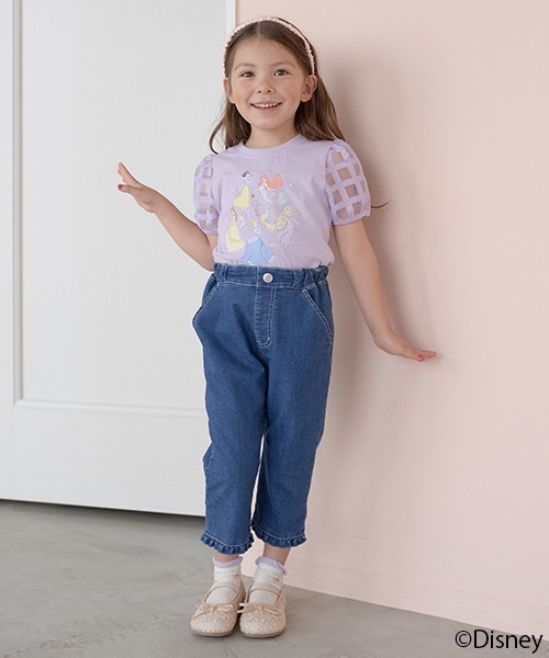 Lycee mine(リセマイン)の「【Disney Princess】【型崩れしないやわらかコットン】 Tシャツ(Tシャツ/カットソー・キッズ・オフホワイト/サックスブルー/ラベンダー・100cm/120cm/130cm/140cm/110cm)」の9枚目の写真