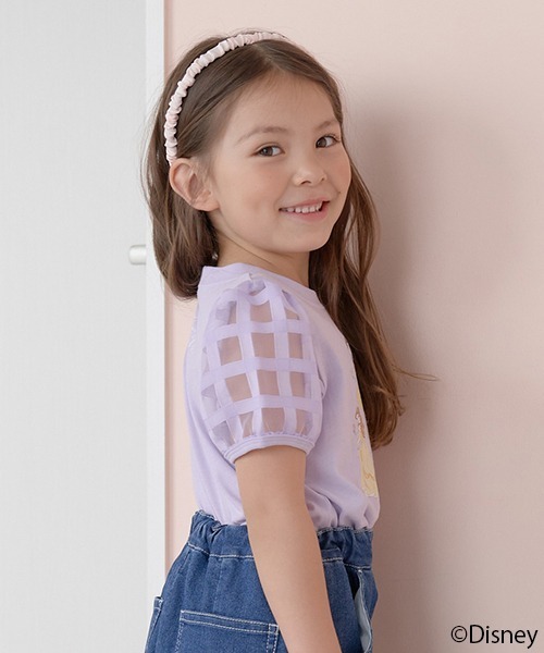 Lycee mine(リセマイン)の「【Disney Princess】【型崩れしないやわらかコットン】 Tシャツ(Tシャツ/カットソー・キッズ・オフホワイト/サックスブルー/ラベンダー・100cm/120cm/130cm/140cm/110cm)」の8枚目の写真