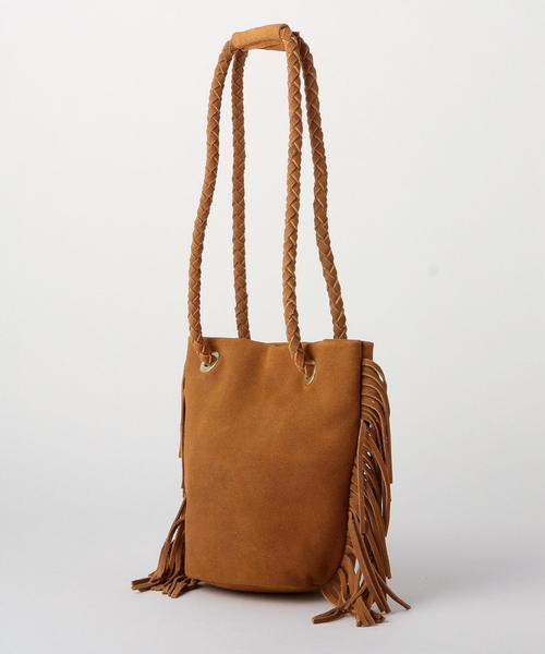 Another Edition(アナザーエディション)の「 2Wayフリンジトートバッグ /AE 2Way FRNG TOTE◆(トートバッグ・レディース・ブラウン/ターコイズブルー・フリー)」の3枚目の写真