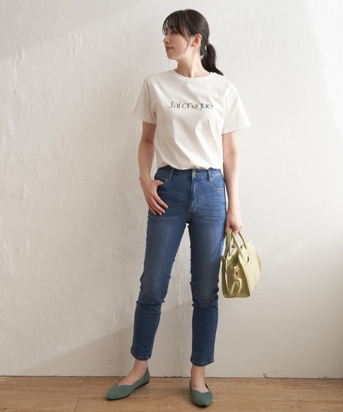 ikka(イッカ)の「ロゴフォトプリントTシャツ(Tシャツ/カットソー・レディース・ベージュ/イエロー/オフホワイト/ホワイト・S/L/M)」の7枚目の写真