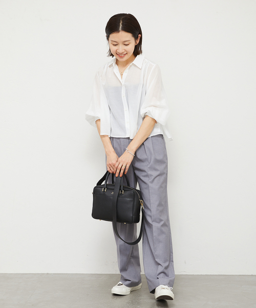 IENA イエナ コットンシルククロップドシャツブラウス コットンシルククロップドシャツブラウス（シャツ／ブラウス