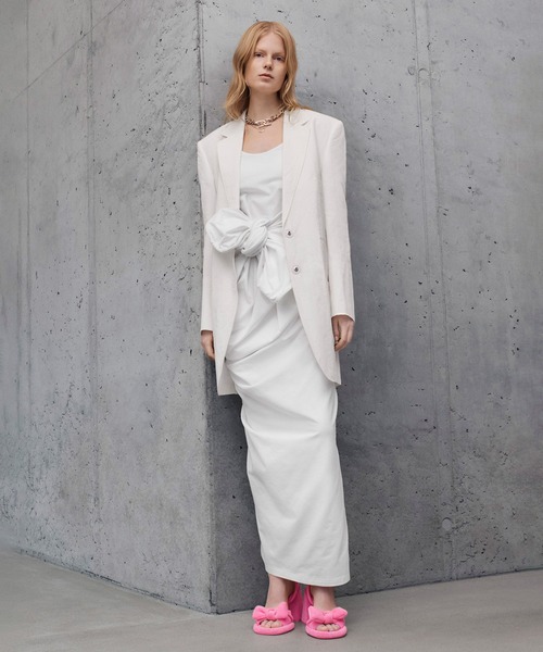 CHARLES & KEITH（チャールズ & キース）の「Loey ローイー テクスチャーボウアンクルストラップサンダル（サンダル・レディース・ベージュ/ピンク/ブラック系その他2・22.5cm/23cm/23.5cm/24.5cm/25cm）」の7枚目の写真