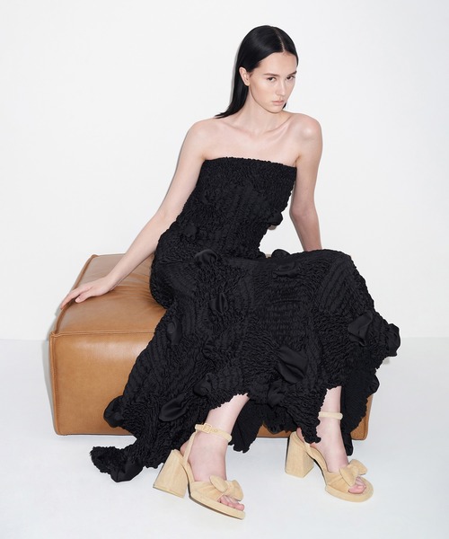CHARLES & KEITH（チャールズ & キース）の「Loey ローイー テクスチャーボウアンクルストラップサンダル（サンダル・レディース・ベージュ/ピンク/ブラック系その他2・22.5cm/23cm/23.5cm/24.5cm/25cm）」の12枚目の写真