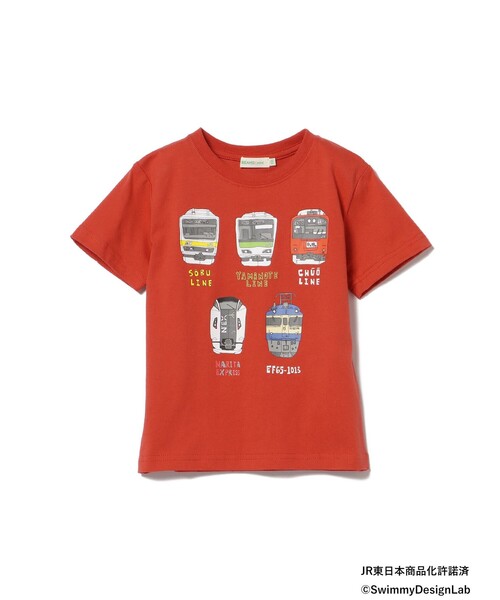 BEAMS mini(ビームスミニ)の「BEAMS mini / JR フロントプリント Tシャツ 24(90~150cm)(Tシャツ/カットソー・キッズ・レッド/サックスブルー/ホワイト系その他5/ネイビー・90/100/110/120/130/140/150)」の11枚目の写真