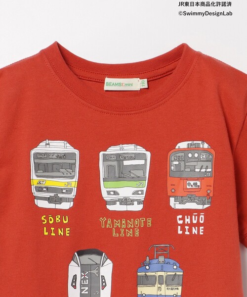 BEAMS mini(ビームスミニ)の「BEAMS mini / JR フロントプリント Tシャツ 24(90~150cm)(Tシャツ/カットソー・キッズ・レッド/サックスブルー/ホワイト系その他5/ネイビー・90/100/110/120/130/140/150)」の12枚目の写真