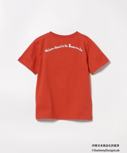 BEAMS mini(ビームスミニ)の「BEAMS mini / JR フロントプリント Tシャツ 24(90~150cm)(Tシャツ/カットソー・キッズ・レッド/サックスブルー/ホワイト系その他5/ネイビー・90/100/110/120/130/140/150)」の14枚目の写真