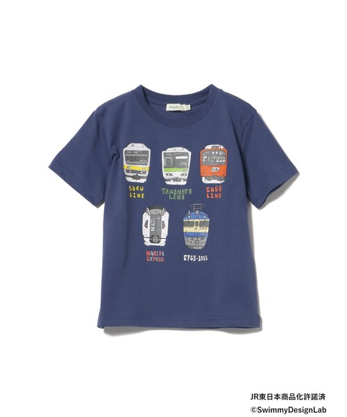 BEAMS mini(ビームスミニ)の「BEAMS mini / JR フロントプリント Tシャツ 24(90~150cm)(Tシャツ/カットソー・キッズ・レッド/サックスブルー/ホワイト系その他5/ネイビー・90/100/110/120/130/140/150)」の18枚目の写真