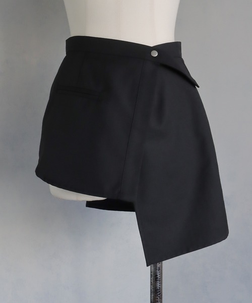 &g'aime（アンジェム）の「【&g'aime】ラップレイヤードナロースカート（スカート・レディース・ブラック/チャコールグレー/ライトグリーン・FREE）」の9枚目の写真