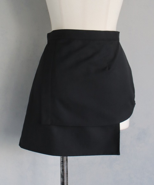 &g'aime（アンジェム）の「【&g'aime】ラップレイヤードナロースカート（スカート・レディース・ブラック/チャコールグレー/ライトグリーン・FREE）」の8枚目の写真