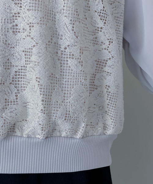 TEVALT（ヴァレット）の「コットンレースプルオーバー（その他トップス・レディース・グリーン/アイボリー・38）」の14枚目の写真