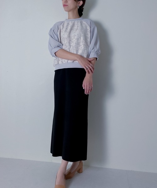 TEVALT（ヴァレット）の「コットンレースプルオーバー（その他トップス・レディース・グリーン/アイボリー・38）」の5枚目の写真