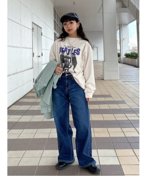 SOMETHING(サムシング)の「SOMETHING(サムシング)「LISA」セミワイドパンツ(デニムパンツ・レディース・ダークインディゴブルー・26inch/28inch/29inch/25inch/27inch/30inch)」の16枚目の写真
