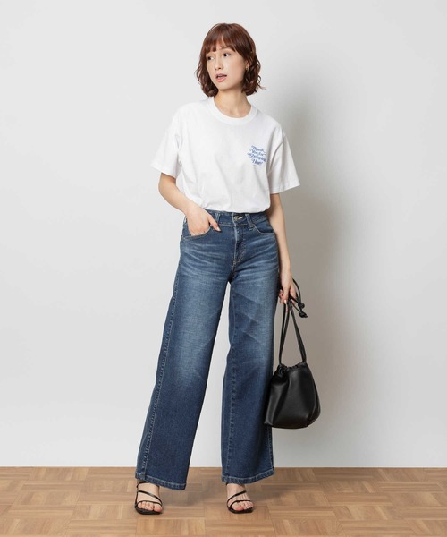 SOMETHING(サムシング)の「SOMETHING(サムシング)「LISA」セミワイドパンツ(デニムパンツ・レディース・ダークインディゴブルー・26inch/28inch/29inch/25inch/27inch/30inch)」の21枚目の写真